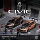 Honda Civic explosive modification, 1:64 Scale (Rose Gold)