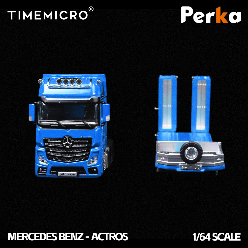 *PRE-ORDER* Mercedes Trailer Transporter, 1:64 Scale (Blue)