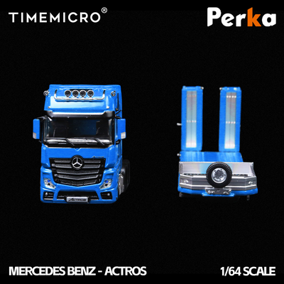 *PRE-ORDER* Mercedes Trailer Transporter, 1:64 Scale (Blue)