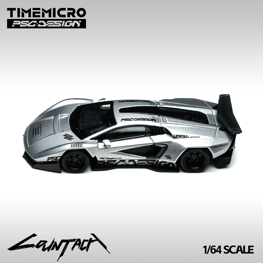 *PRE-ORDER* Lamborghini Contache V-Matte Silver Grey Exhibition Edition(Limited to 999), 1:64 Scale