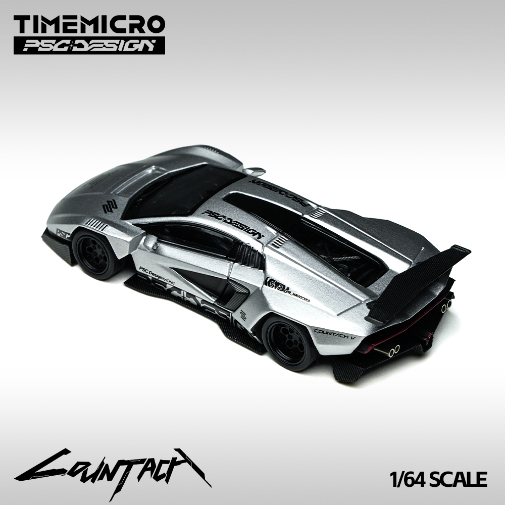 *PRE-ORDER* Lamborghini Contache V-Matte Silver Grey Exhibition Edition(Limited to 999), 1:64 Scale