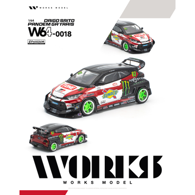 *PRE-ORDER* Toyota Pandem  GR YARIS DAIGO SAITO, 1:64 Scale