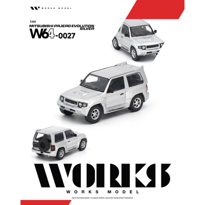 *PRE-ORDER* Mitsubishi Pajero Evolution Silver, 1:64 Scale