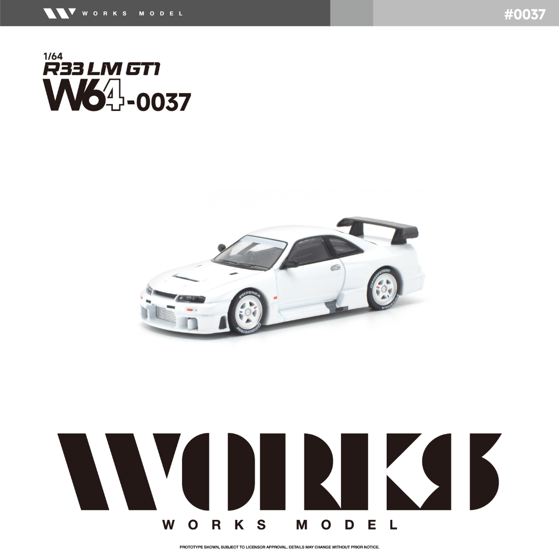 *PRE-ORDER* Nissan R33 LM 1995 GT1, 1:64 Scale (White)