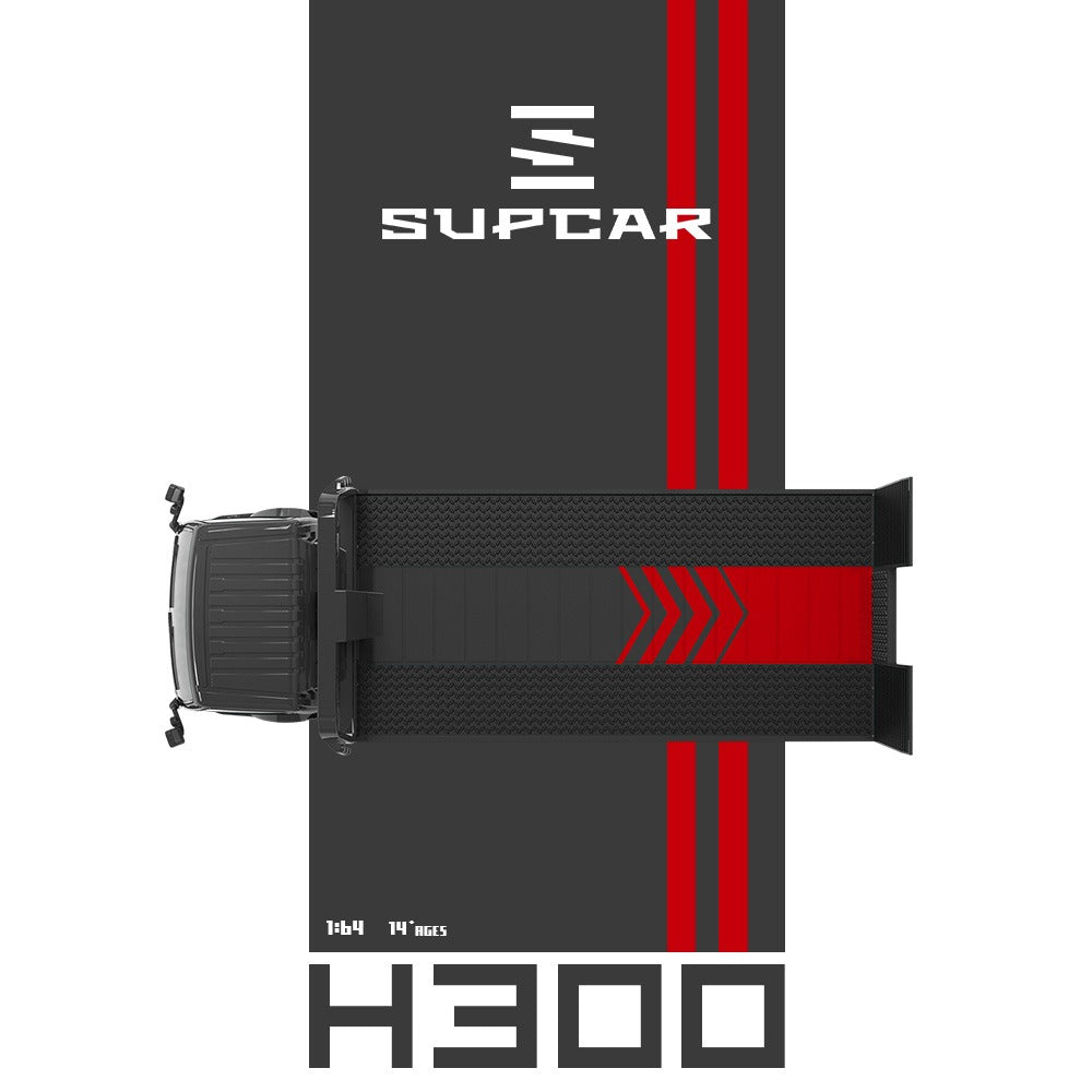 *PRE-ORDER* Advan H300 Flatbed Transport Trailer, 1:64 Scale (Red)