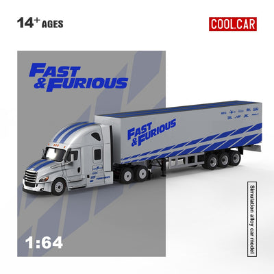 *PRE-ORDER* Cool Car Feron "Fast and Furious" Special Transportation Vehicle , 1:64 Scale (Silver & Blue)