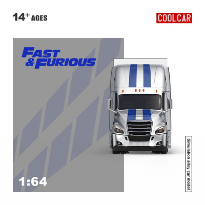 *PRE-ORDER* Cool Car Feron "Fast and Furious" Special Transportation Vehicle , 1:64 Scale (Silver & Blue)