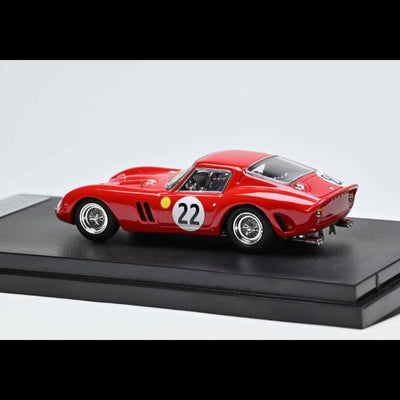 *PRE-ORDER* Ferrari 250 GTO Rosso Corsa #22 Livery (Equipe Nationale Belge 1962 Le Mans 24 Hrs), 1:64 Scale (Red)