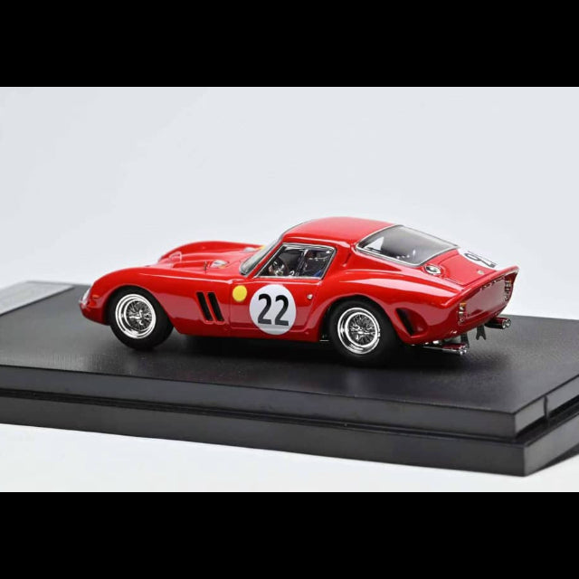*PRE-ORDER* Ferrari 250 GTO Rosso Corsa #22 Livery (Equipe Nationale Belge 1962 Le Mans 24 Hrs), 1:64 Scale (Red)