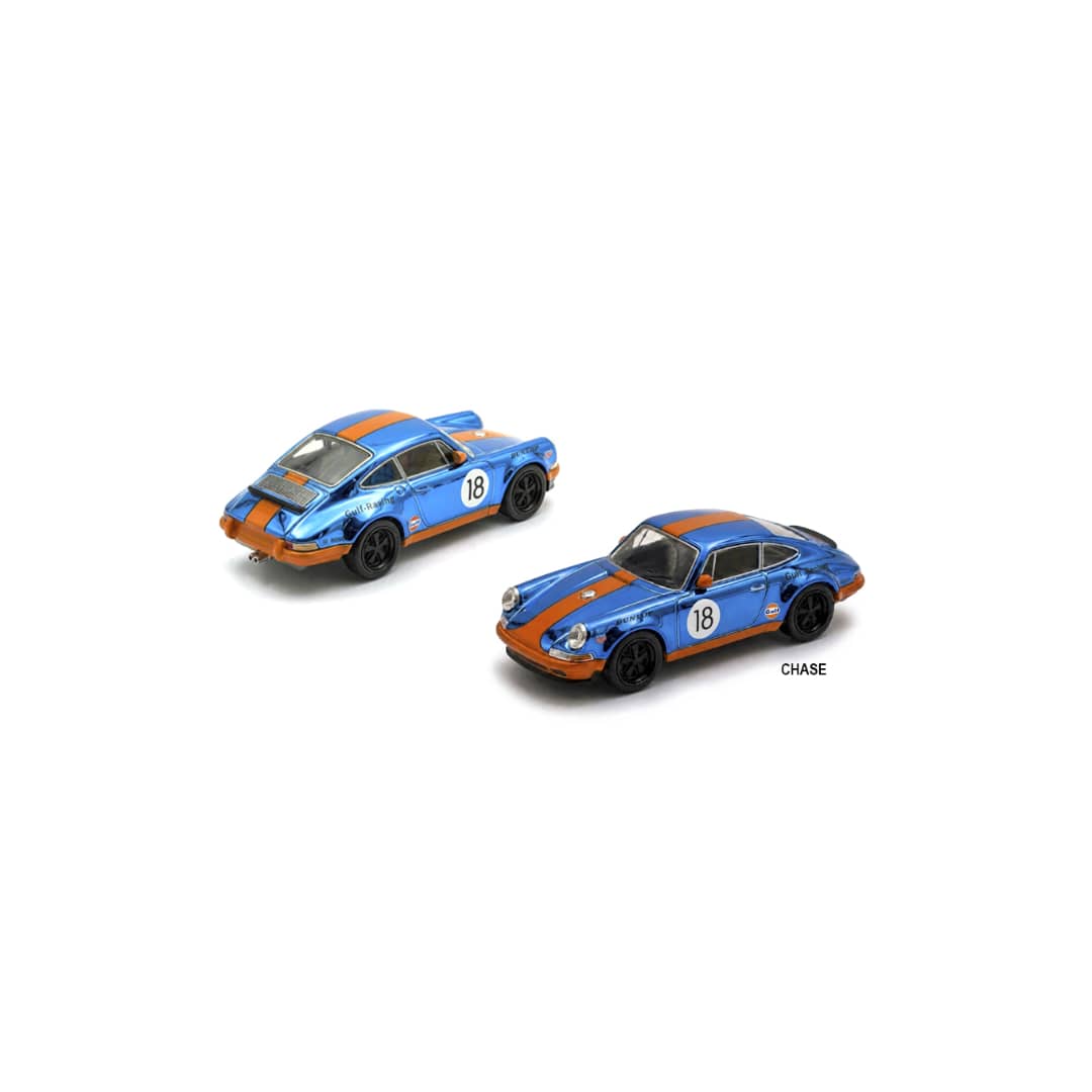 *PRE-ORDER* Singer 911 (964) Coupe Orange Blue Livery (Chance of Chase Car), 1:64 Scale