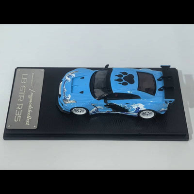 *PRE-ORDER* Nissan GT-R R35 Liberty Walk Performance 1.5 Blue Godzilla Livery, 1:64 Scale