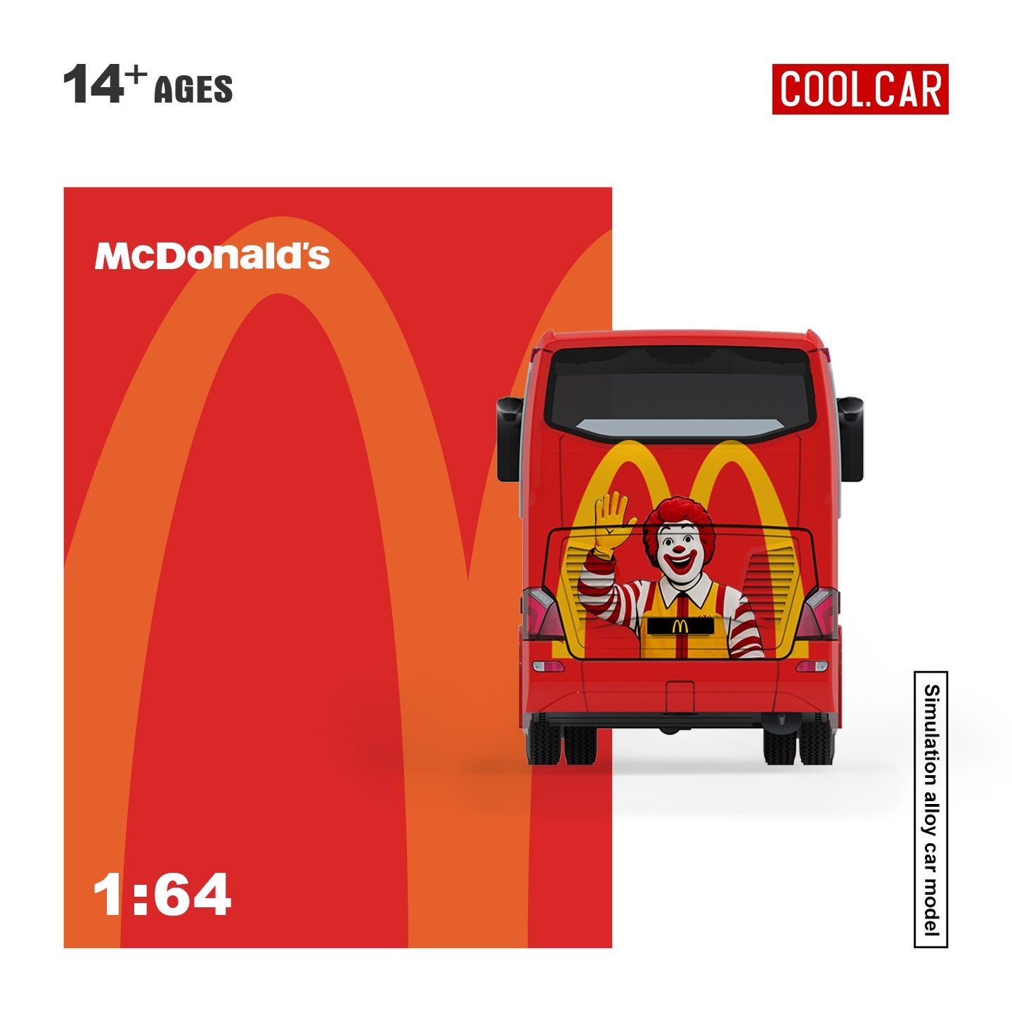 *PRE-ORDER* Setra Bus (Mc Donald's), 1:64 Scale (Red)