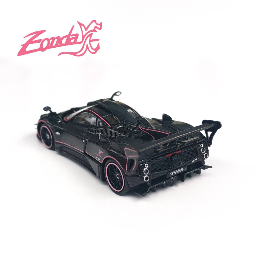 *PRE-ORDER* Pagani Zonda Full Carbon with Pink Line (Open Hood, Engine Visible), 1:64 Scale (Copy)