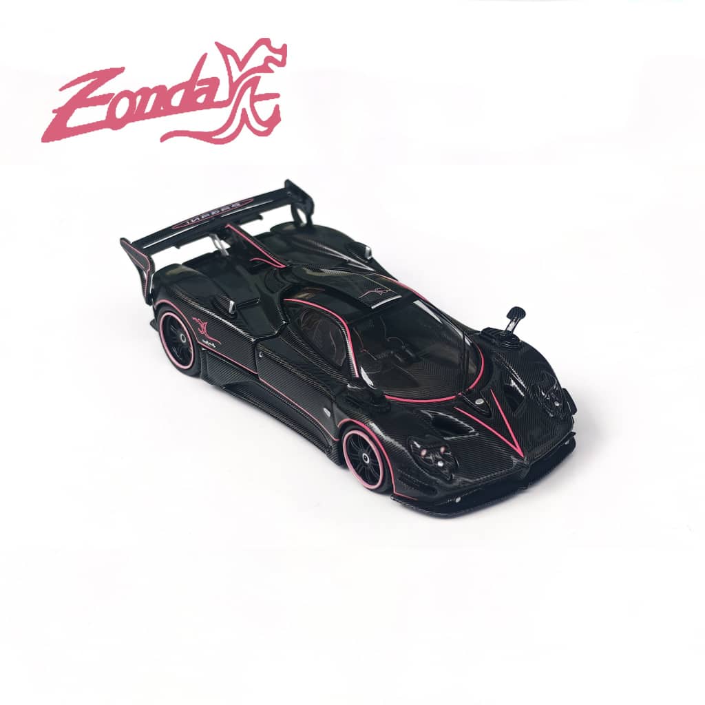 *PRE-ORDER* Pagani Zonda Full Carbon with Pink Line (Open Hood, Engine Visible), 1:64 Scale (Copy)