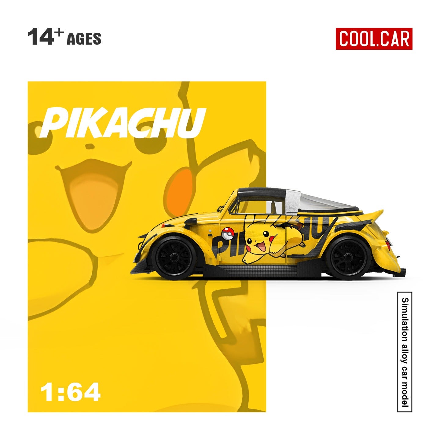 *PRE-ORDER* CC 1:64 Beetle Pikachu painted, 1:64 Scale