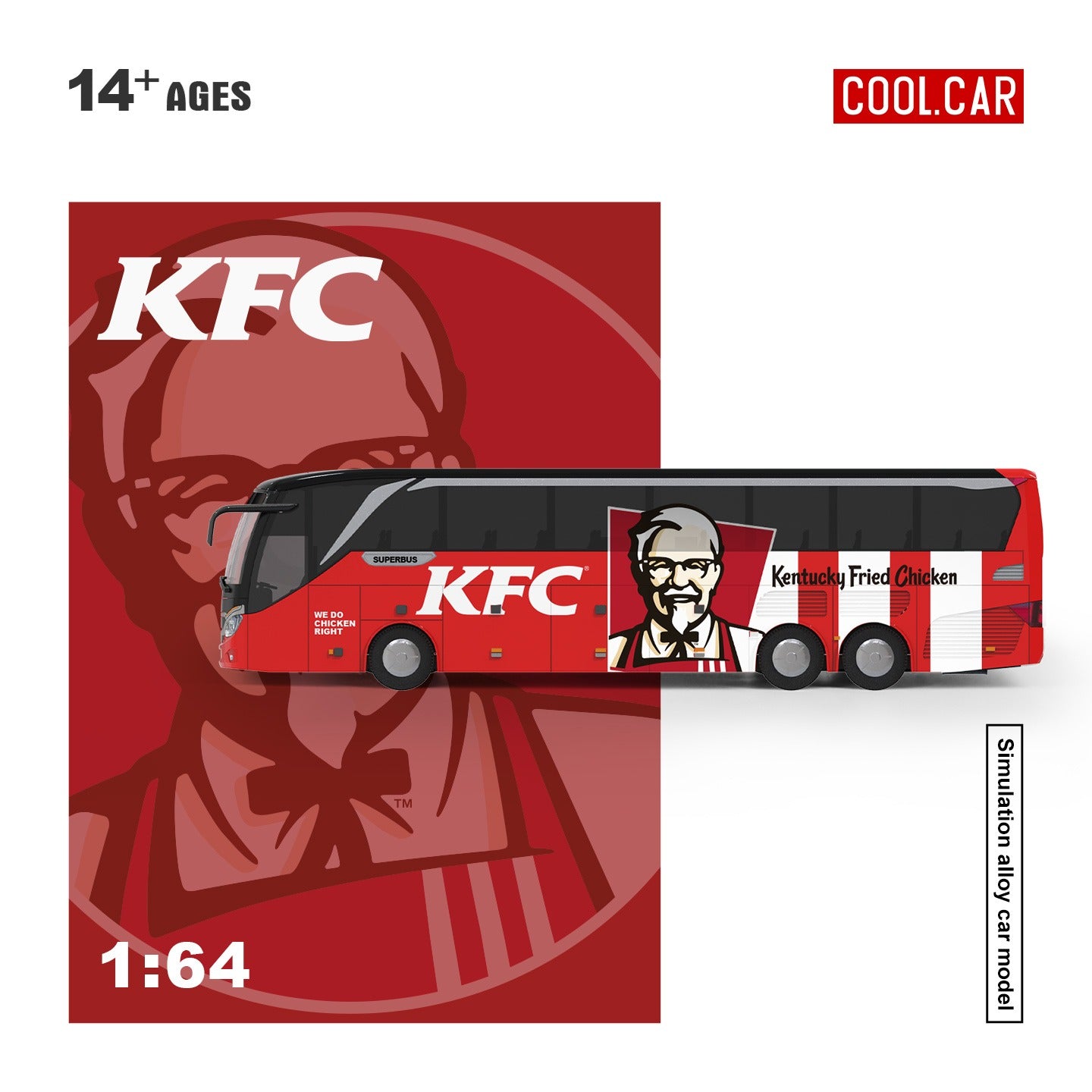 *PRE-ORDER* CC 1:64 Luxury Bus - Crazy Thursday (KFC Bus), 1:64 Scale