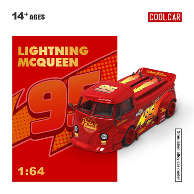 *PRE-ORDER* Volkswagen T1 pickup truck - Lightning McQueen, 1:64 Scale