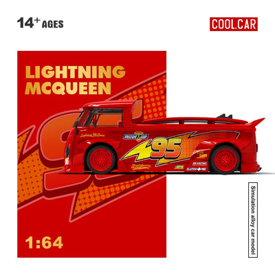 *PRE-ORDER* Volkswagen T1 pickup truck - Lightning McQueen, 1:64 Scale