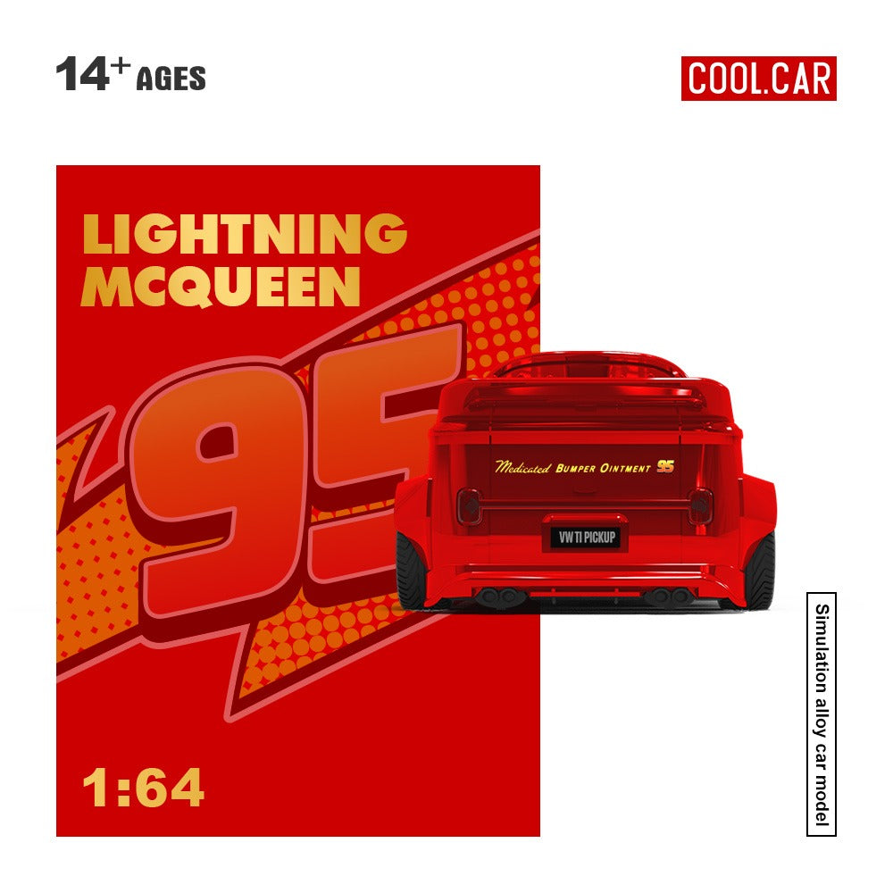 *PRE-ORDER* Volkswagen T1 pickup truck - Lightning McQueen, 1:64 Scale