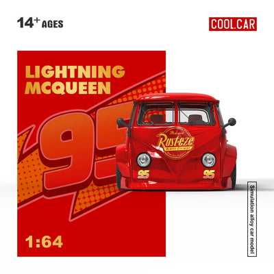 *PRE-ORDER* Volkswagen T1 pickup truck - Lightning McQueen, 1:64 Scale