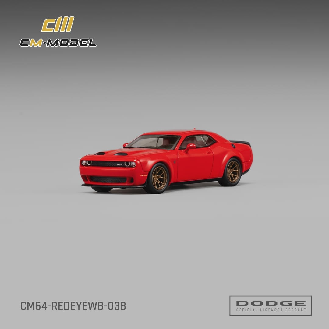 *PRE-ORDER* Dodge Challenger SRT Hellcat Redeye Widebody Torred Clearcoat, 1:64 Scale