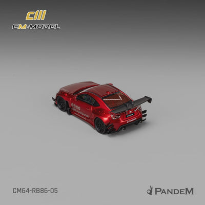 *PRE-ORDER* Toyota GT86 Pandem Widebody V3.5, 1:64 Scale (Metallic Red)