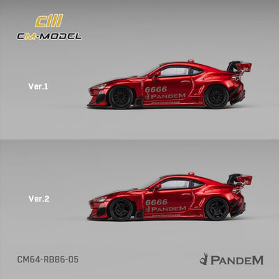 *PRE-ORDER* Toyota GT86 Pandem Widebody V3.5, 1:64 Scale (Metallic Red)