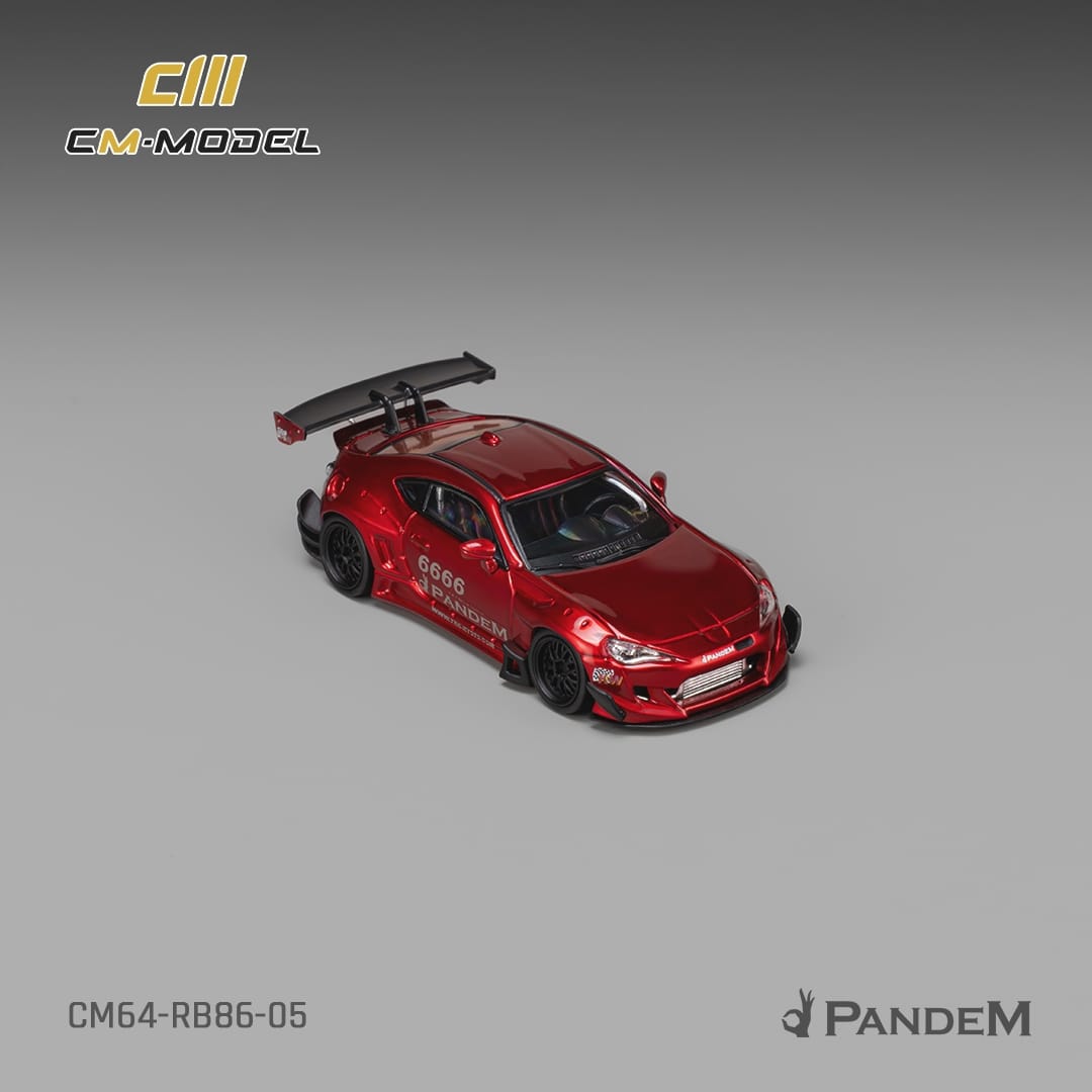 *PRE-ORDER* Toyota GT86 Pandem Widebody V3.5, 1:64 Scale (Metallic Red)