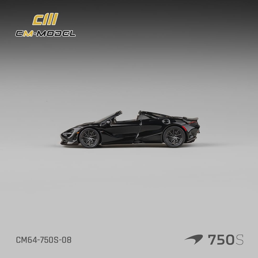 *PRE-ORDER* McLaren 750S Spider Onyx, 1:64 Scale (Black)