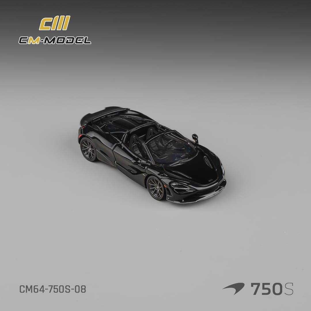 *PRE-ORDER* McLaren 750S Spider Onyx, 1:64 Scale (Black)