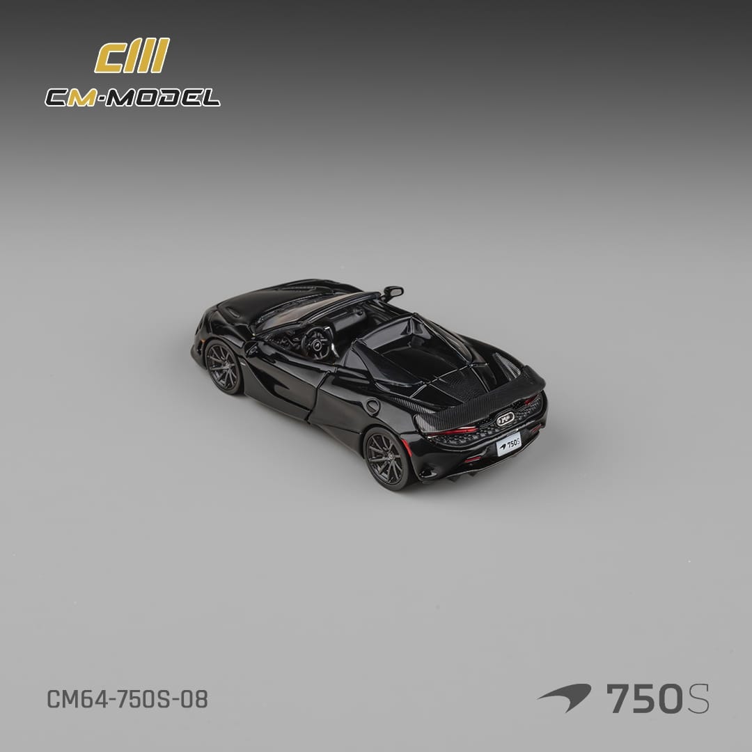 *PRE-ORDER* McLaren 750S Spider Onyx, 1:64 Scale (Black)