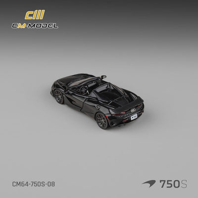 *PRE-ORDER* McLaren 750S Spider Onyx, 1:64 Scale (Black)
