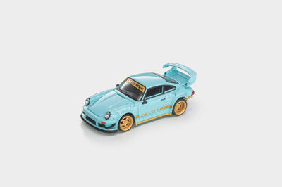 *PRE-ORDER* Porsche RWB 930 GT Wing Tiffany Blue (Chance of Chase Car), 1:64 Scale