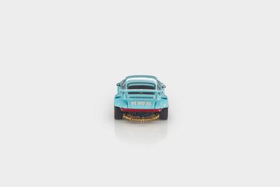 *PRE-ORDER* Porsche RWB 930 GT Wing Tiffany Blue (Chance of Chase Car), 1:64 Scale