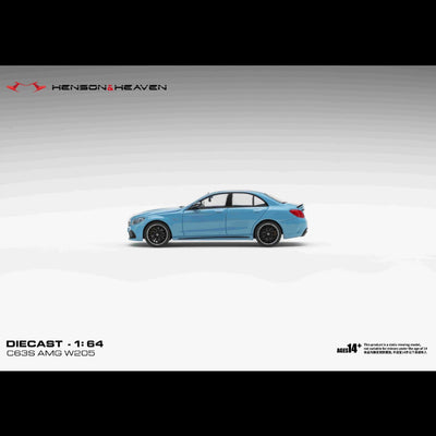 *PRE-ORDER* Mercedes Benz C63 Coupe AMG W205, 1:64 Scale (China Blue)