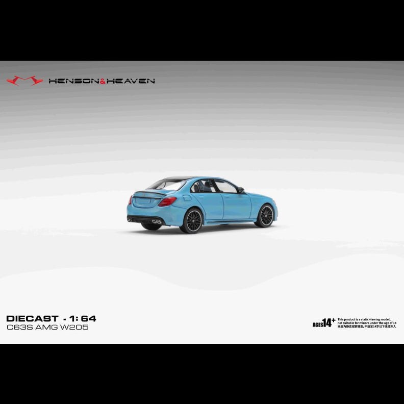 *PRE-ORDER* Mercedes Benz C63 Coupe AMG W205, 1:64 Scale (China Blue)
