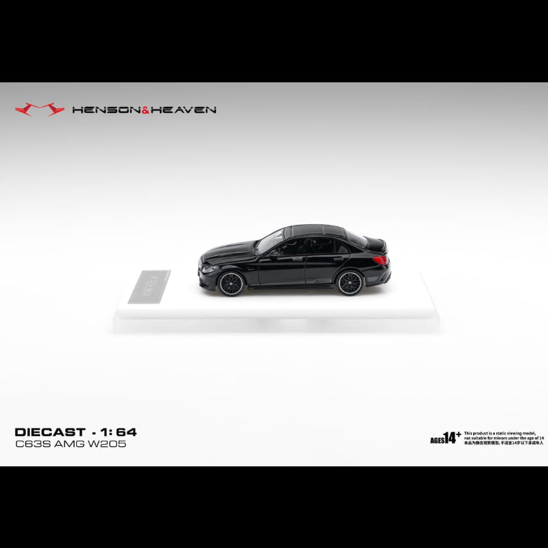 *PRE-ORDER* Mercedes Benz C63 Coupe AMG W205, 1:64 Scale (Gloss Black)