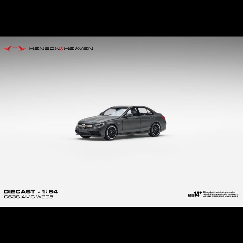 *PRE-ORDER* Mercedes Benz C63 Coupe AMG W205, 1:64 Scale  (Matte Dark Grey)