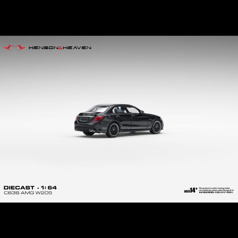 *PRE-ORDER* Mercedes Benz C63 Coupe AMG W205, 1:64 Scale (Gloss Black)