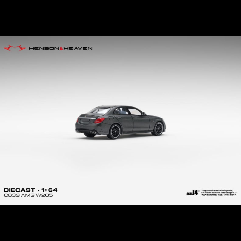 *PRE-ORDER* Mercedes Benz C63 Coupe AMG W205, 1:64 Scale  (Matte Dark Grey)