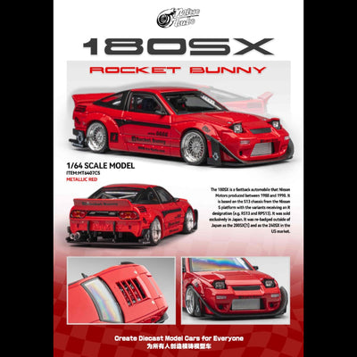 *PRE-ORDER* NISSAN S13 Silvia 180SX，Pandem Rocket Bunny Modified (Limited to 999pcs), 1:64 Scale