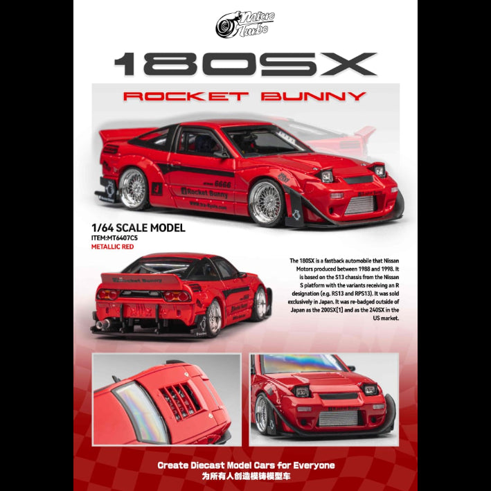 *PRE-ORDER* NISSAN S13 Silvia 180SX，Pandem Rocket Bunny Modified (Limited to 999pcs), 1:64 Scale