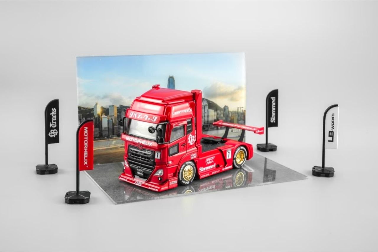 *HKTCS 2026* LB Trucks UD Quon Head with Hong Kong City Themed Accessories (Red livery) Limited to 299pcs, 1:64 Scale