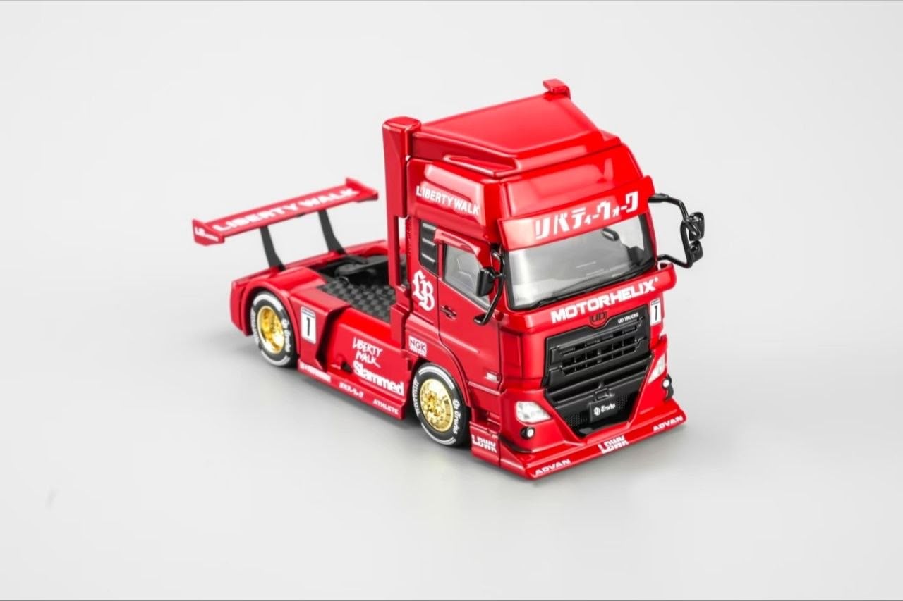 *HKTCS 2026* LB Trucks UD Quon Head with Hong Kong City Themed Accessories (Red livery) Limited to 299pcs, 1:64 Scale