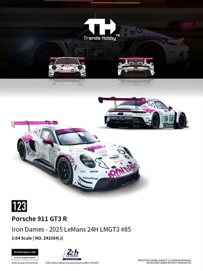 Porsche 911 GT3 R Iron Dames - 2025 Lemans 24H LMGT3 #85, 1:64 Scale