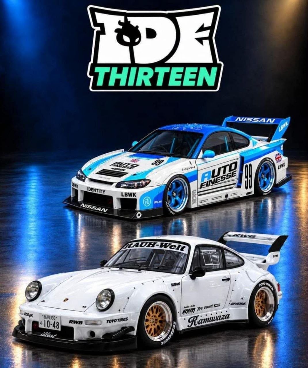 *IDE 2026* Porsche RWB Kamiwaza (Limited 2000 pcs), 1:64 Scale (White)