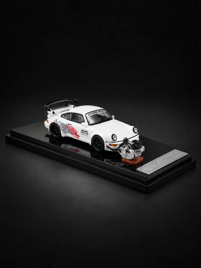 *IDE 2026* Porsche RWB 964 (White) Chance of Chase Car with Figure (Limited of 999pcs), 1:64 Scale