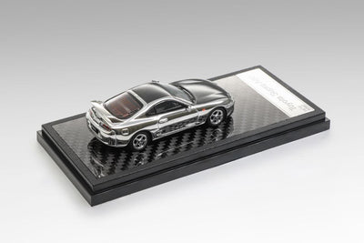 *IDE 2026* Toyota Supra A80 Chrome Silver (Open Hood with Engine Details), 1:64 Scale