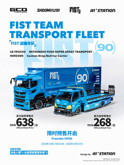 *PRE-ORDER* FIST Team LBWK Mitsubishi Fuso Super Great Container Truck (RHD), 1:64 Scale