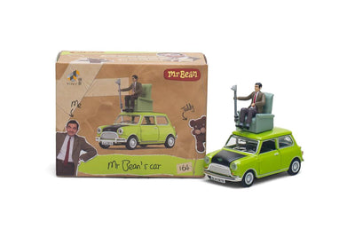*PRE-ORDER* Morris Mini "Mr. Bean" Set (with sofa) Lime Green, 1:64 Scale